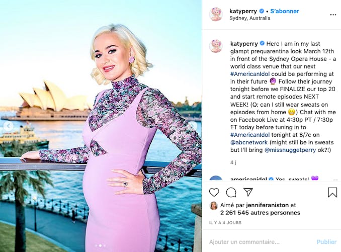 Katy Perry enceinte et à Sydney : une photo AVANT confinement