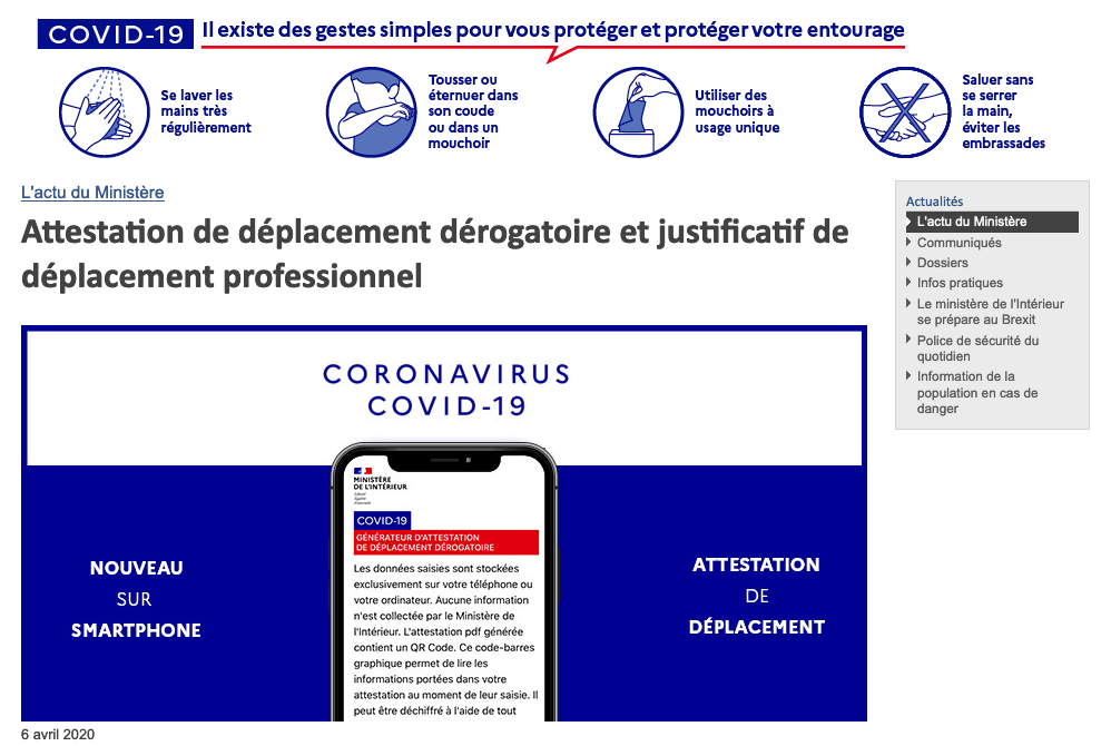 Attestation de déplacement numérique : où la trouver ...