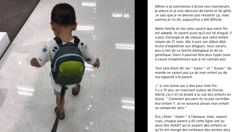 Mom Shaming Jugee Pour Tenir Son Enfant En Laisse Cette Mere Livre Un Bouleversant Message Parents Fr Mom Shaming Jugee Pour Tenir Son Enfant En Laisse Cette Mere Livre Un Bouleversant Message Parents Fr