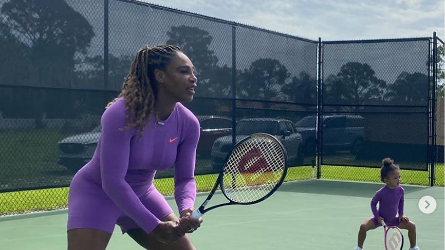 Serena Williams et sa fille 