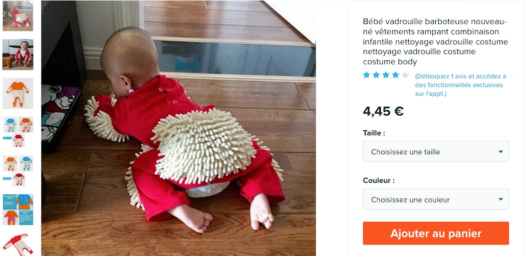 Combinaison serpillère bébé 2025