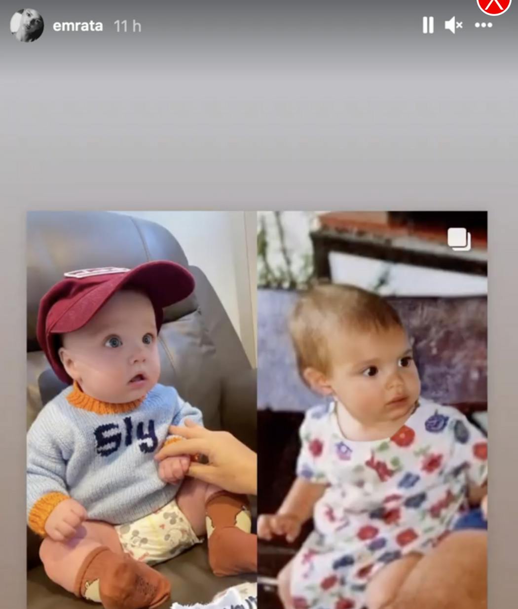 Sylvetser (à gauche) et Emily bébé : les fans voient une ressemblance. 