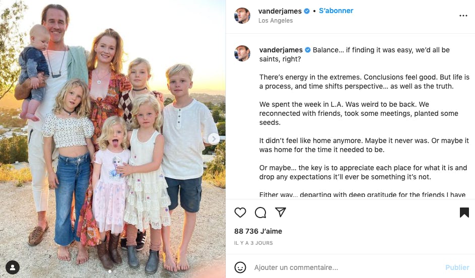 James Van Der Beck (Dawson) et sa famille parfaite