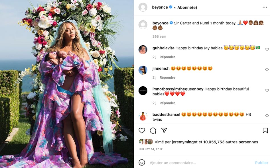 Beyoncé a annoncé la naissance des jumeaux Rumi et Sir. Elle est aussi maman de Blue Ivu