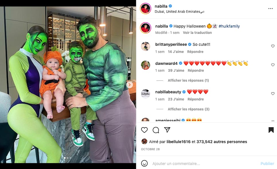 Nabilla alias la famille Hulk (et son potiron)