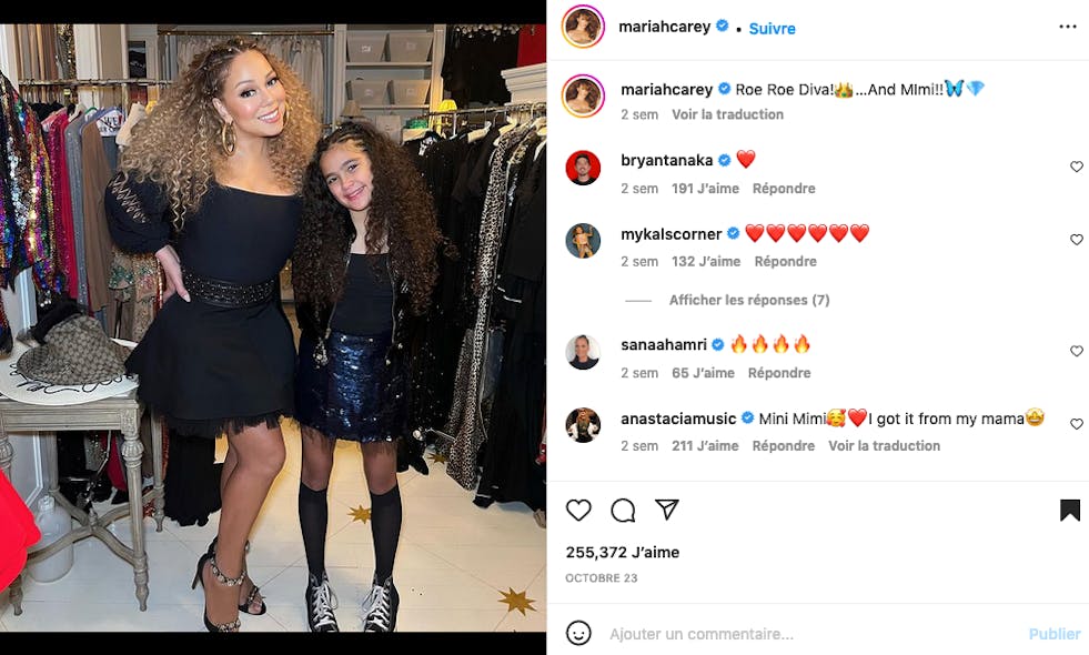 Mariah Carey et sa fille : sosies de cheveux