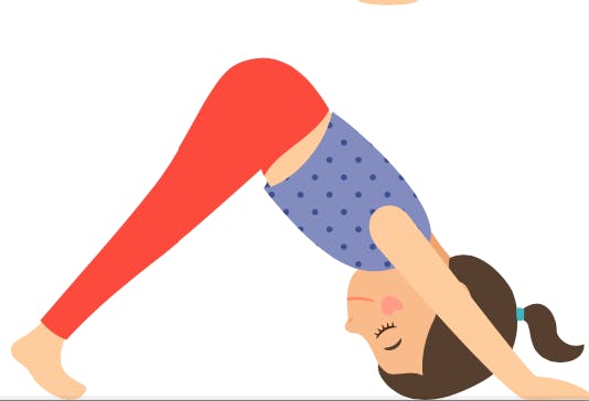 Kids Yoga: Downward facing dog pose