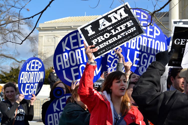 Des manifestantes pour le droit à l'avortement aux États-Unis