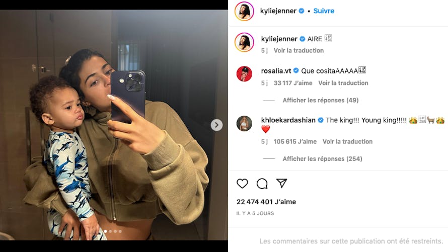 Kylie Jenner dévoile enfin le visage (et le prénom) de son fils Aire
