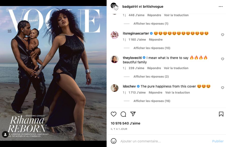 Rihanna supermum en couverture de Vogue