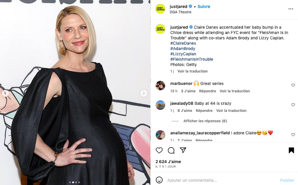 Claire Danes : la star de Homeland est enceinte de son 3e enfant