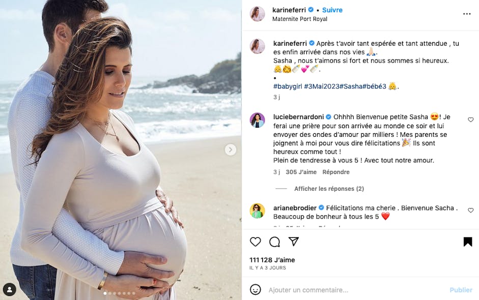 Karine Ferri a dévoilé sa troisième grossesse...