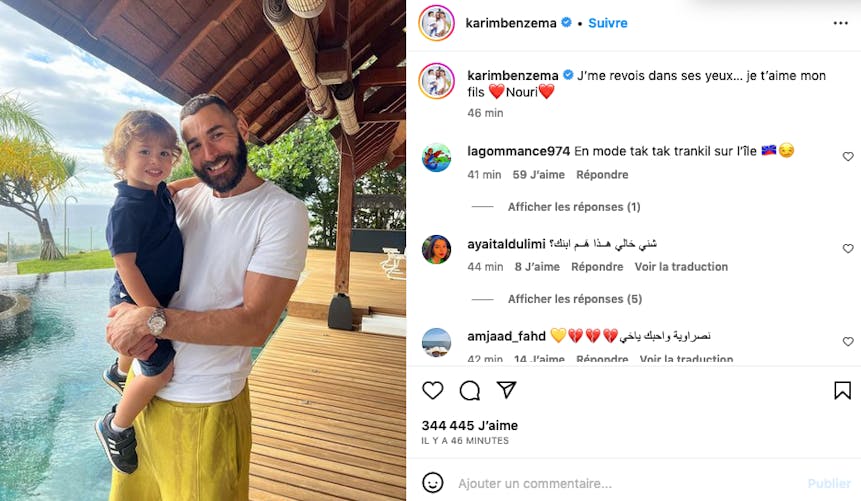 Karim Benzema papa heureux