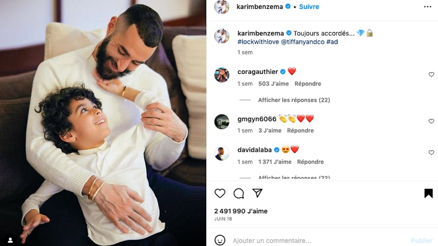 Karim Benzema complice avec son fils aîné