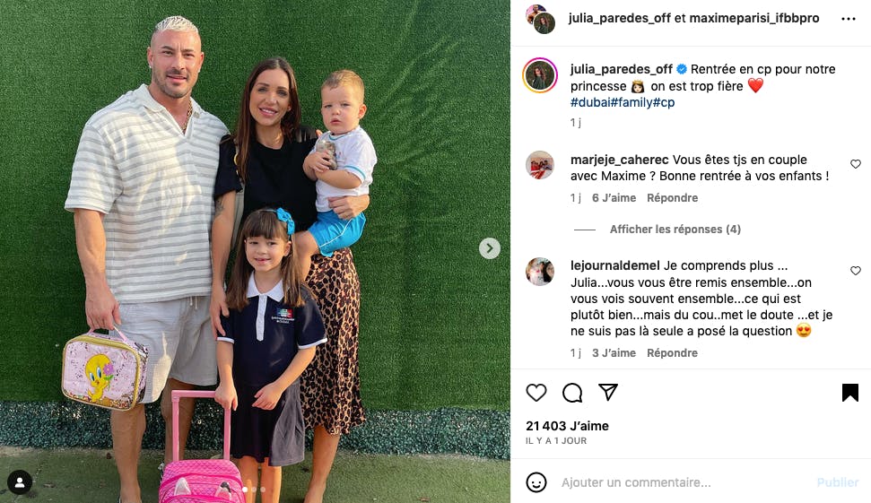 Julia Paredes : la famille s'est réunie pour l'occasion