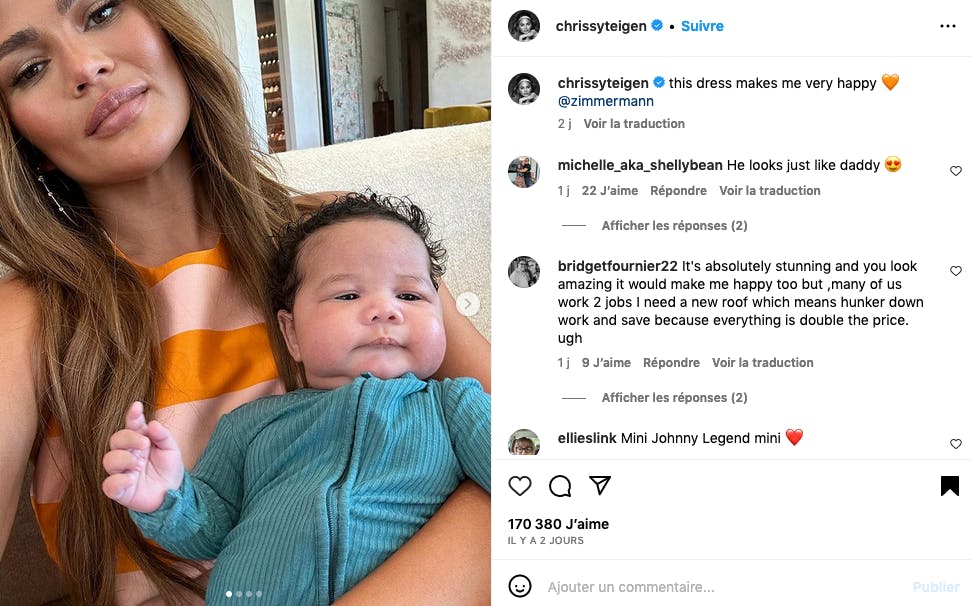 Chrissy Teigen and her adorable youngest 
