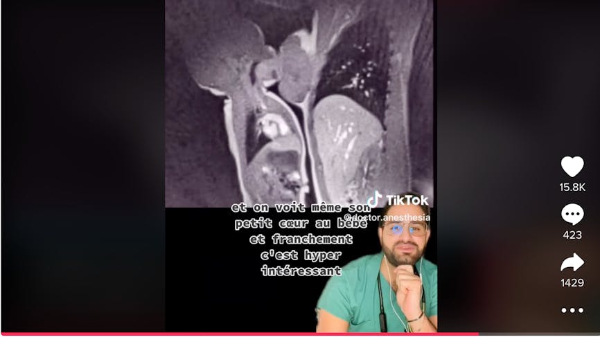 Capture d'écran de la vidéo TikTok de @doctor.anesthesia