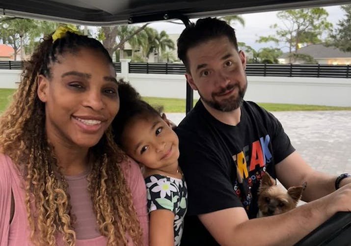 Serena Williams et sa famille.