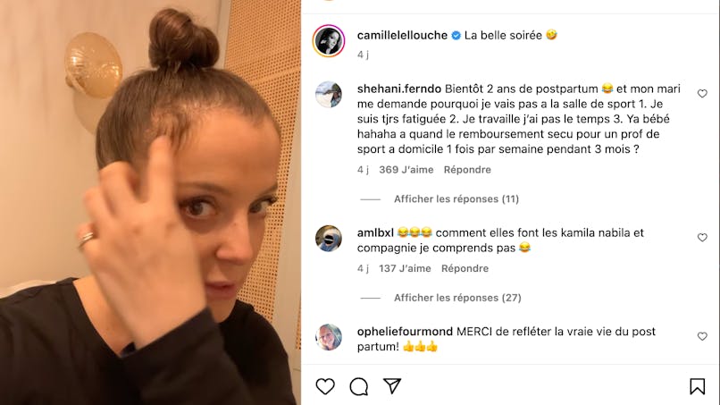 Capture d'écran de la vidéo Instagram de Camille Lellouche.