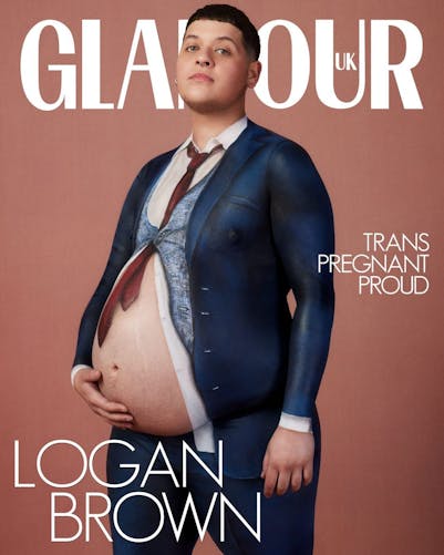 Logan Brown, premier homme trans enceint à poser en une d'un magazine féminin.