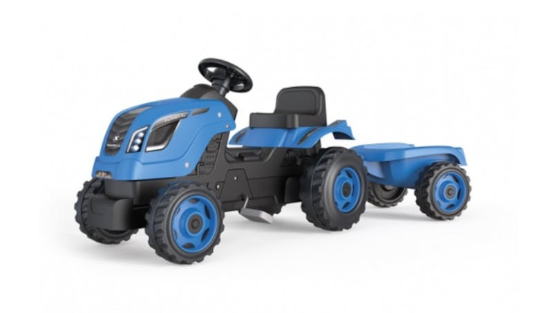 Tracteur Farmer XL bleu + remorque 