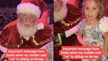 Une fillette dit au Père Noël qu'elle ne veut pas s'asseoir sur ses genoux, sa réaction devient virale (vidéo)