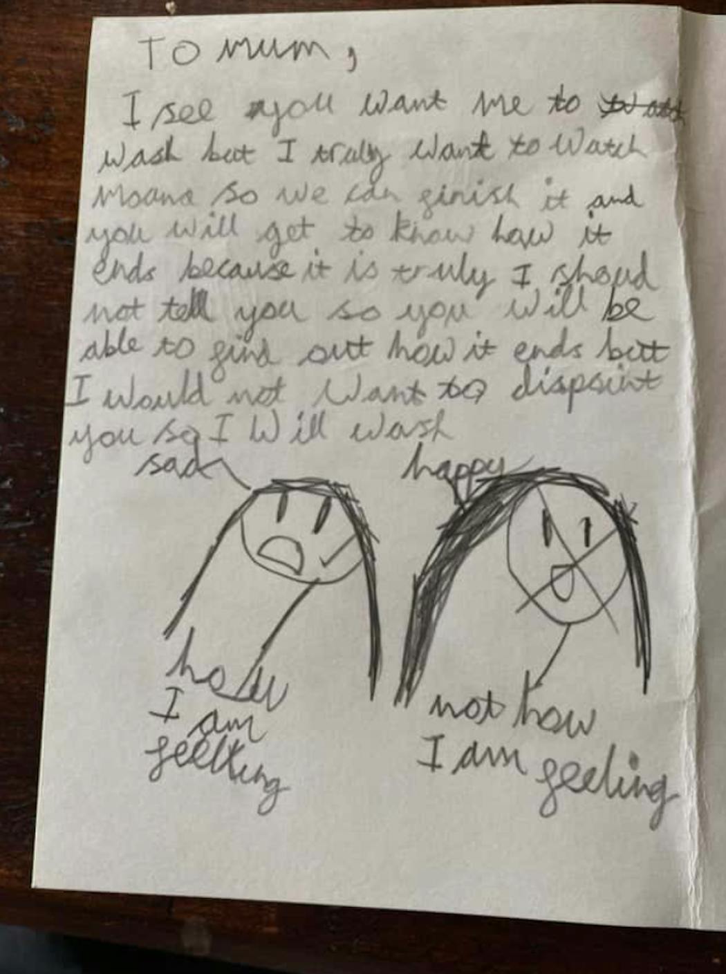 A seulement sept ans, elle écrit une lettre très drôle à sa mère pour se plaindre de son comportement  