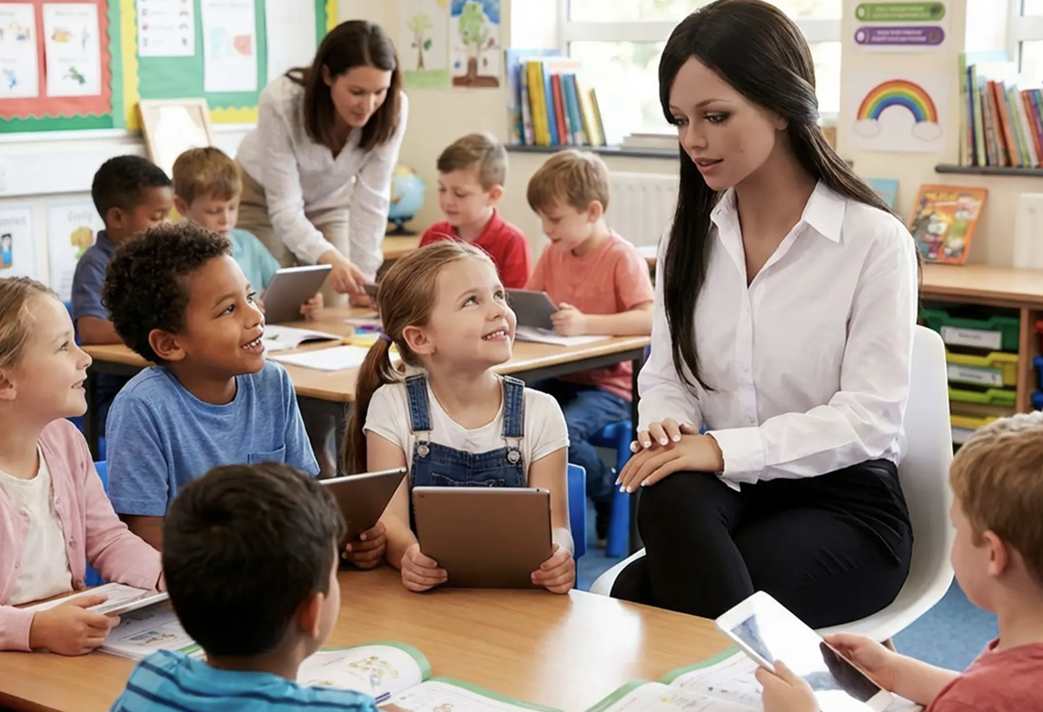 Sally, la première enseignante humanoïde, suscite une vive polémique et ne donnera finalement pas cours